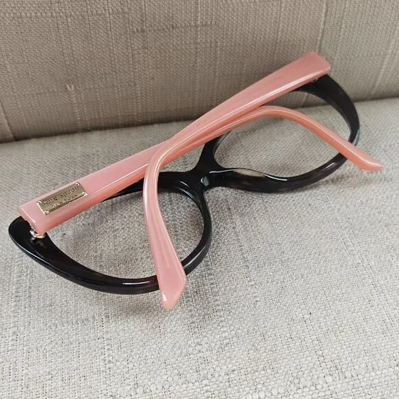 Kate Spade Women Eyeglasses Angelique Dark Havana/Pink Cat Eye Frame only - Picture 8 of 16